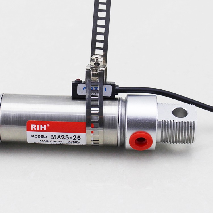 Single Acting Pneumatic Cylinder Supplier MA Series Stainless Steel Mini Air Cylinder Manufacturer