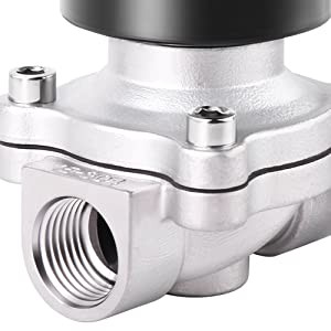 Water Solenoid Valve 110V 2S Series Stainless Steel Normally Closed Electric Solenoid Valve